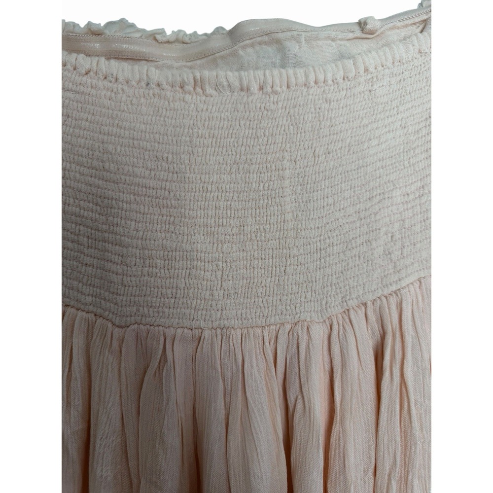 Free People Rosa 3D Floral Embroidered Maxi Dress Peach Women's Size Small - Picture 15 of 16